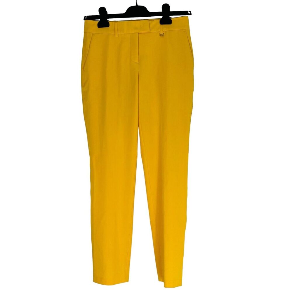 Versace Jeans Yellow Satin Flared Pants